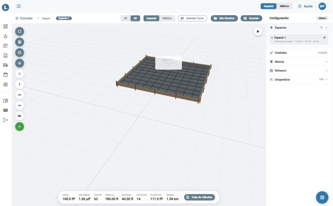 App de Concreto de Constructor Premium